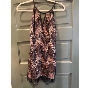 Black mini lace dress. Worn once. Size S